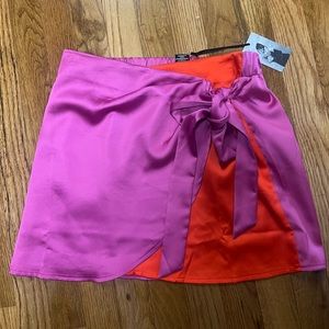 Sincere Jules Pink & Orange Wrap Skirt